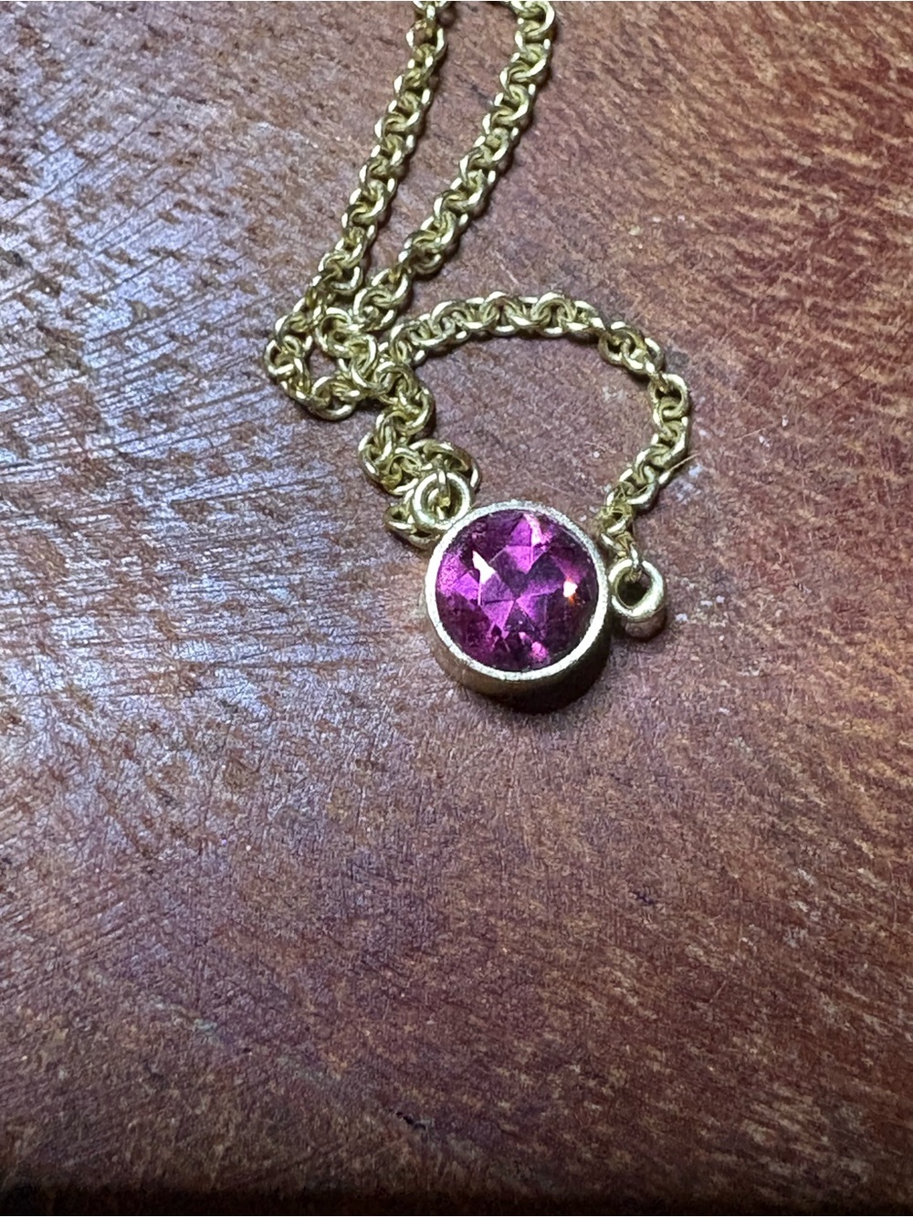 14k Gold Tourmaline Necklace